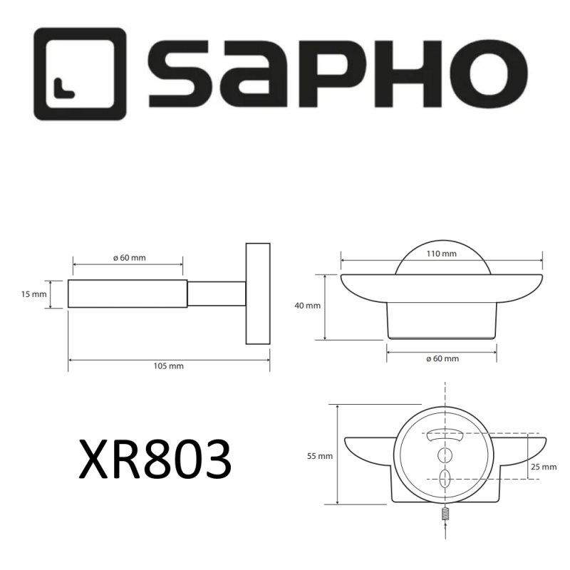Мыльница Sapho X-ROUND XR803 хром