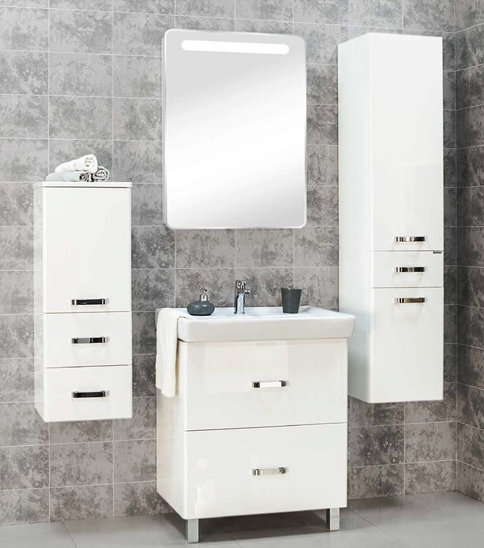 Тумба под раковину Акватон Америна 70 Н 1A169301AM010 белая глянцевая