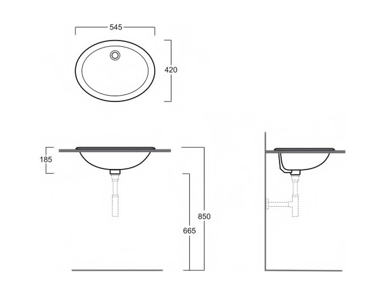 Раковина Simas Top Lavabi S 50P Белая