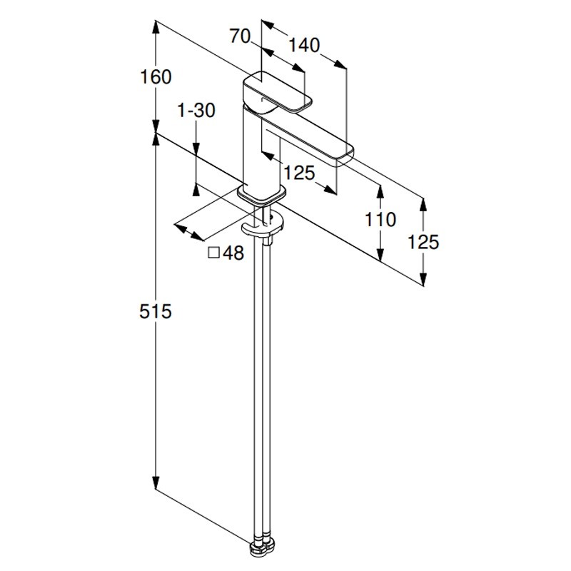 Смеситель для раковины Kludi Renon 422820575 хром