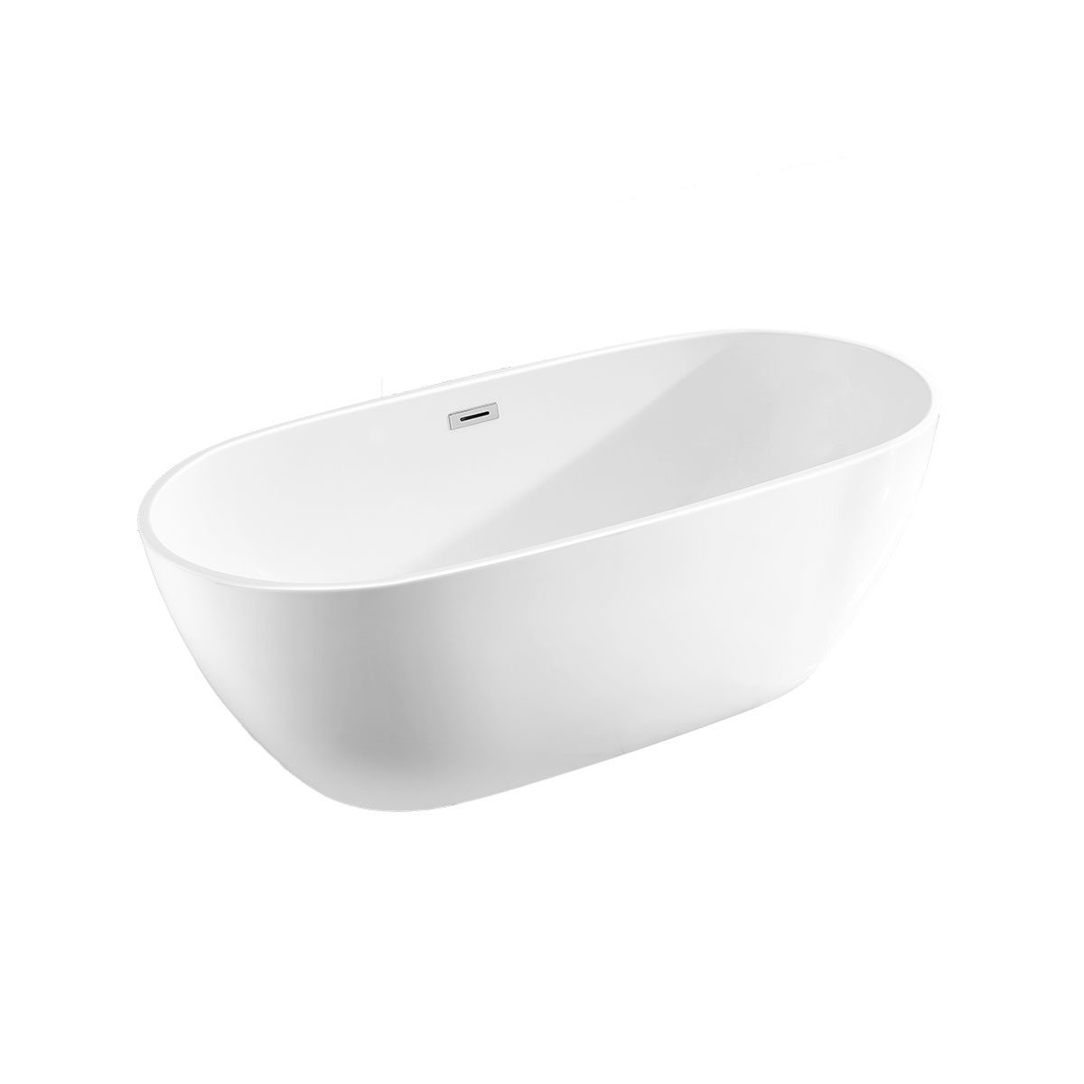 Ванна акриловая Vincea VBT-408-1700, 1700*815*580, цвет белый, слив-перелив в комплекте, хром