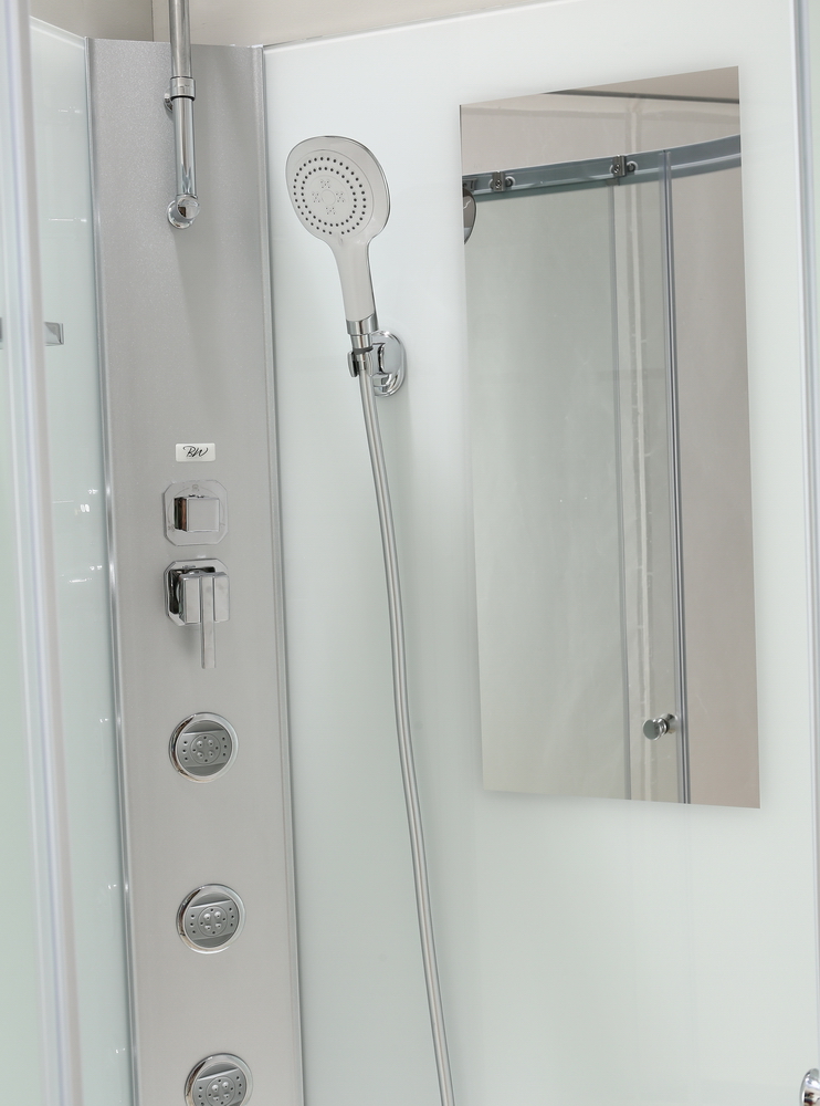 Душевая кабина Black&White G5701 90x90x225 профиль белый, стекло прозрачное