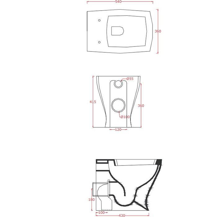 Унитаз приставной (бачок в стене) ArtCeram Jazz JZV002 01;00 белый матовый, без сиденья