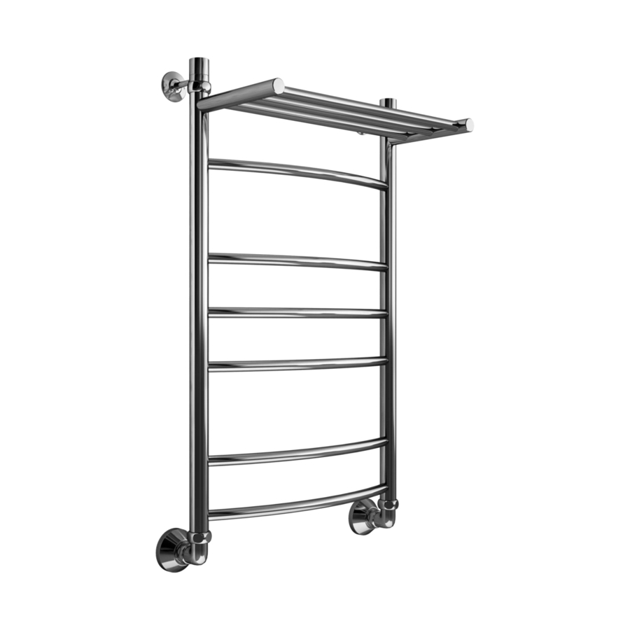 Полотенцесушитель водяной с полкой Маргроид Вид 5 80х50 хром