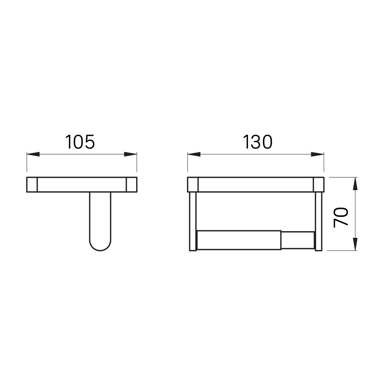 Держатель туалетной бумаги IDDIS On-X ONXBL03i43 черный матовый