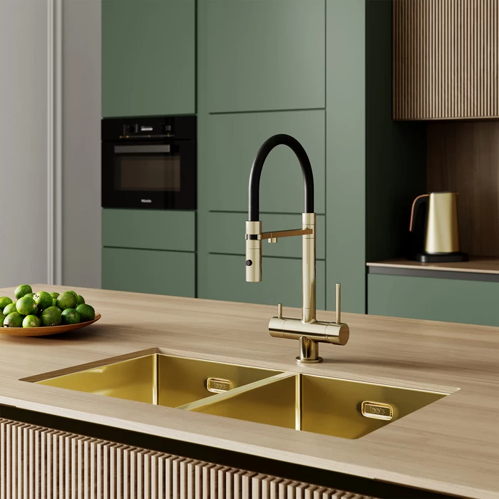 Смеситель для кухни IDDIS Ace ACEMGFFi05 золото матовое