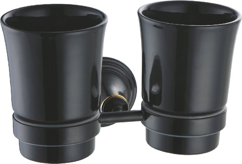 Стакан для зубных щеток Fixsen Luksor FX-71607B Черный Золото