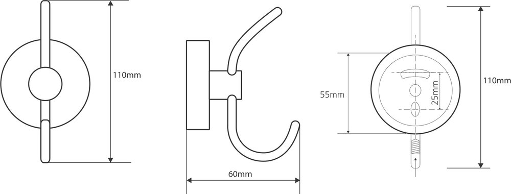 Крючок Bemeta Omega 104105242 Хром