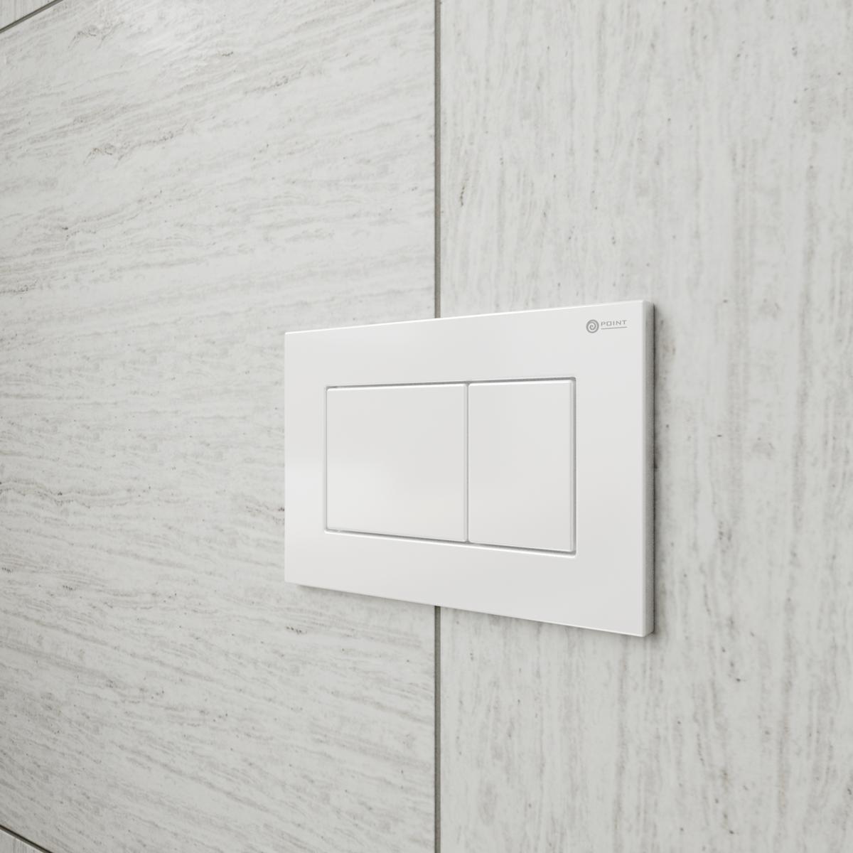 Клавиша смыва Point Ника PN44081W для инсталляции, белая