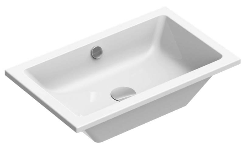 Раковина встраиваемая сверху 60см GSI Kube X 895311 белая