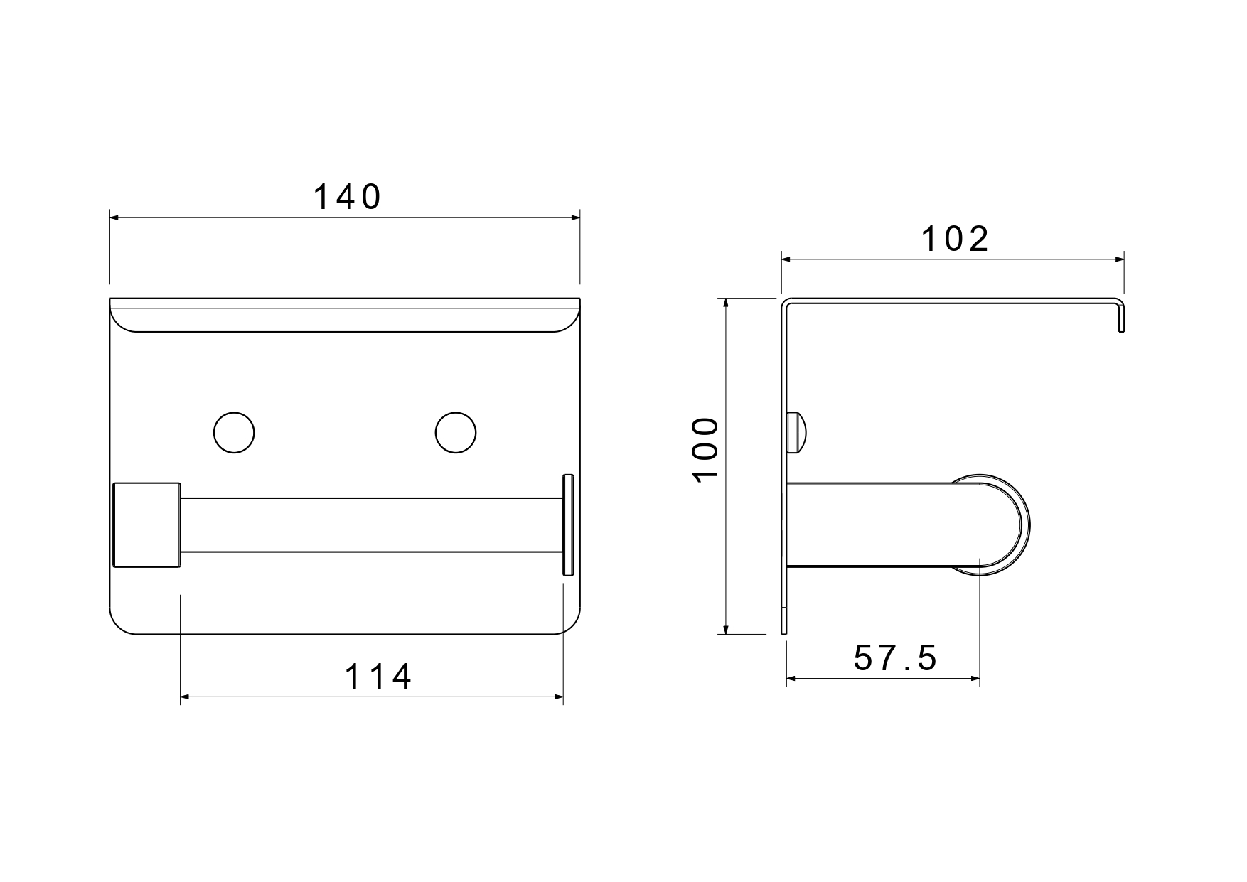 Держатель туалетной бумаги c полкой Aquatek Европа AQ4939CR хром