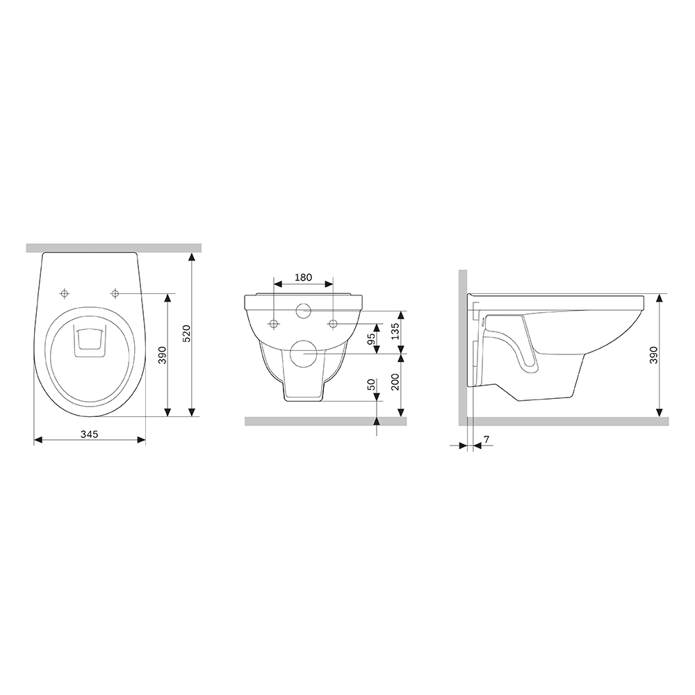 Унитаз AM PM Sense C74A1738SC подвесной с сиденьем микролифт