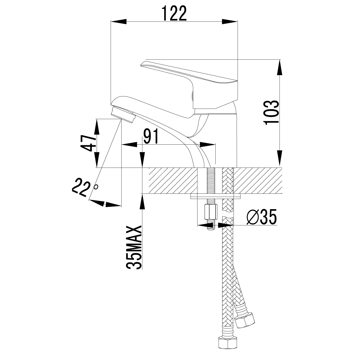 Смеситель для раковины Lemark Partner LM6556C хром