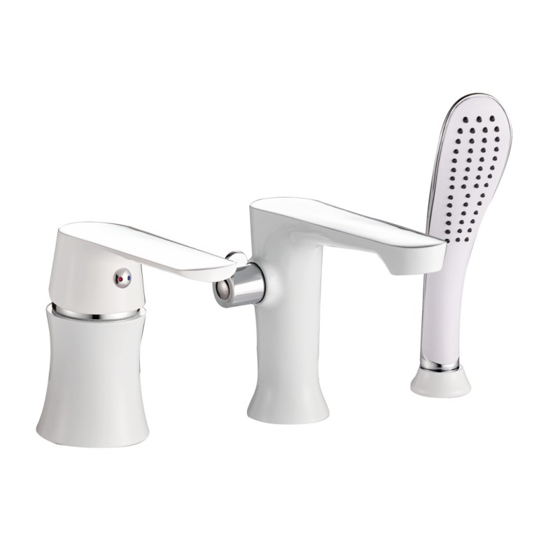 Смеситель на борт ванны Haiba HB80804, белый