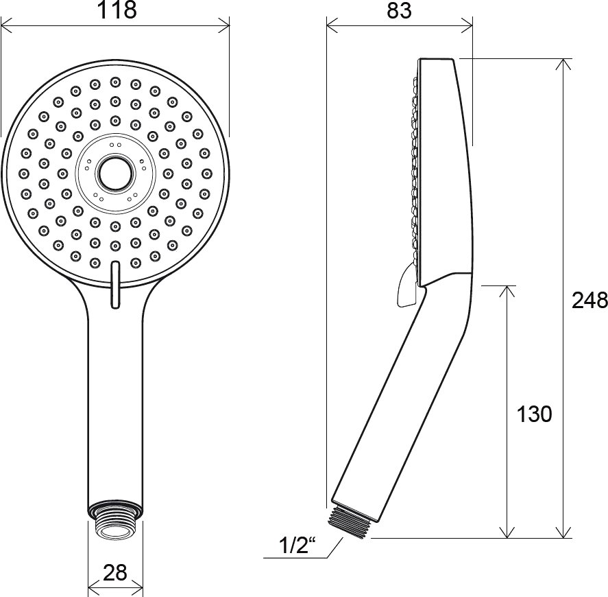 Душевой гарнитур Ravak 903 Хром