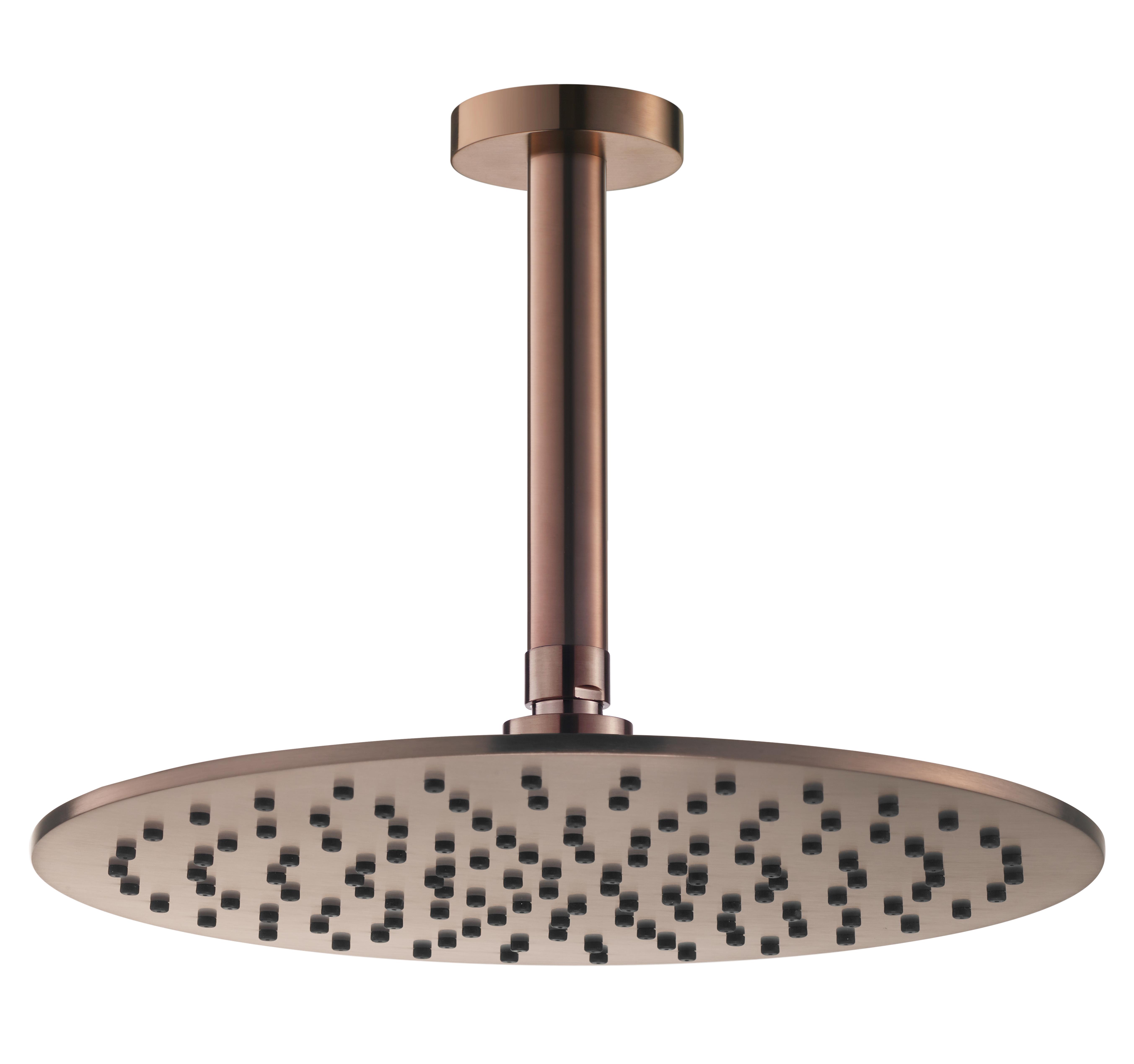 Потолочный (кронштейн 15см) верхний душ 30см Benesque Lumiere 22010606 бронза брашированная