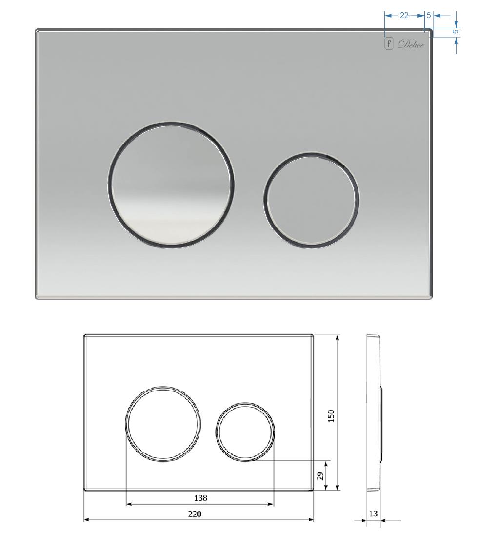 Комплект Delice Oreol 4 в 1: инсталляция, крепления, клавиша смыва Oreol, шумоизоляция