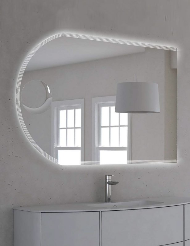 Зеркало Cezares 120 с увеличительным зеркалом; со встроенной LED подстветкой; системой Антизапотевания; риверсивное 45030; 1200х800 с подстветкой