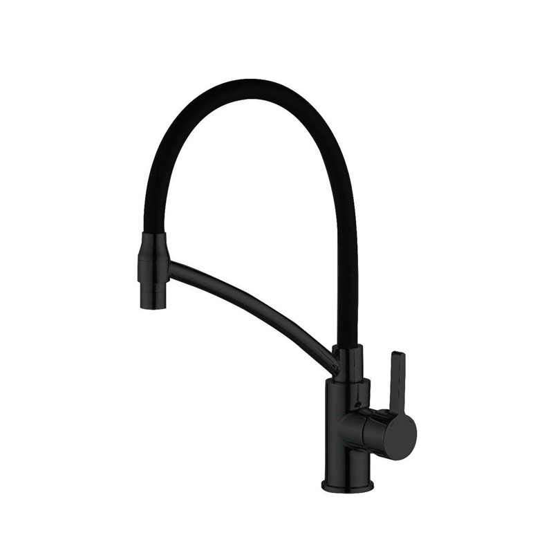 Смеситель для кухни с гибким изливом Haiba HB73644-7, черный