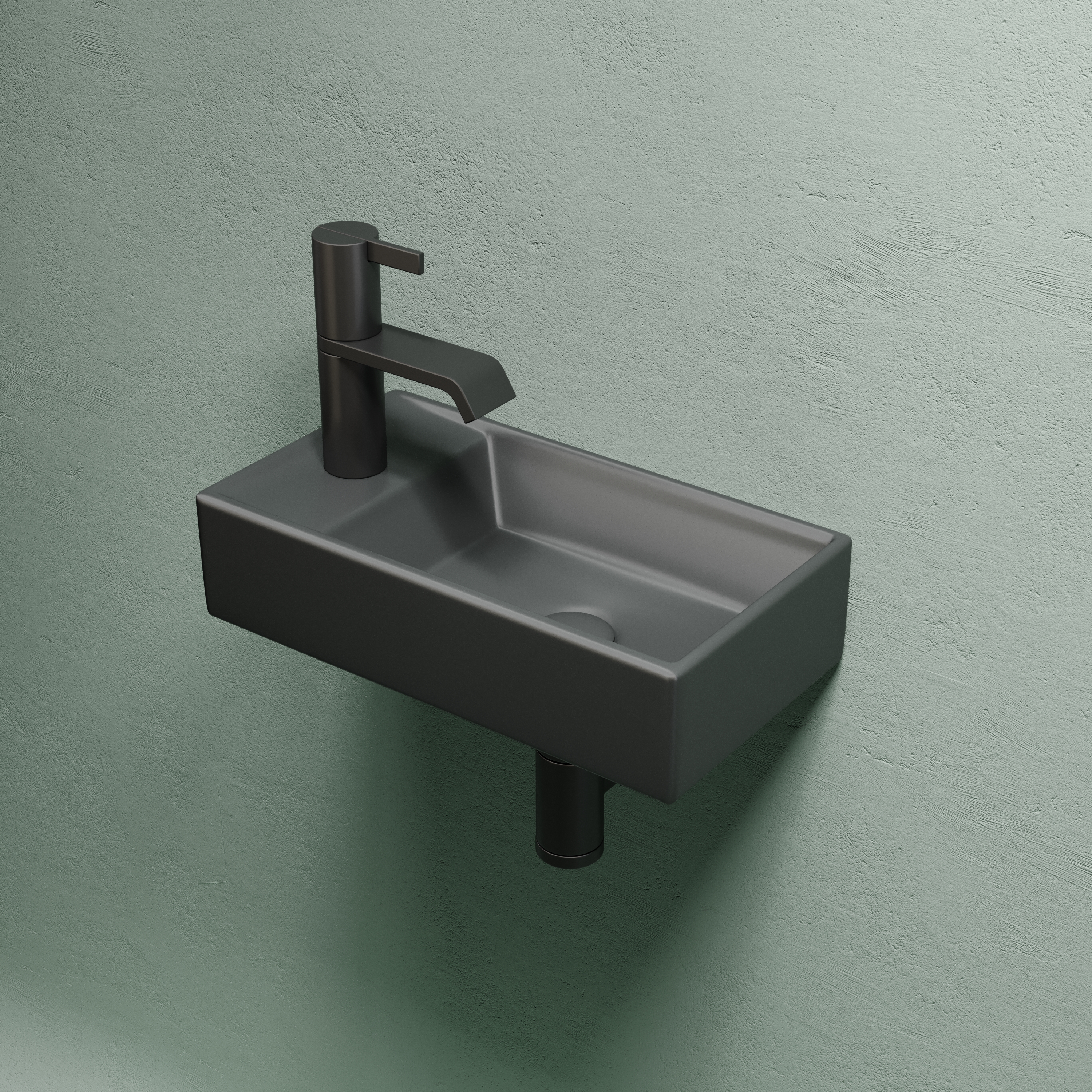 Раковина подвесная 40см Ceramica Nova Element CN6051RMDH антрацит матовый