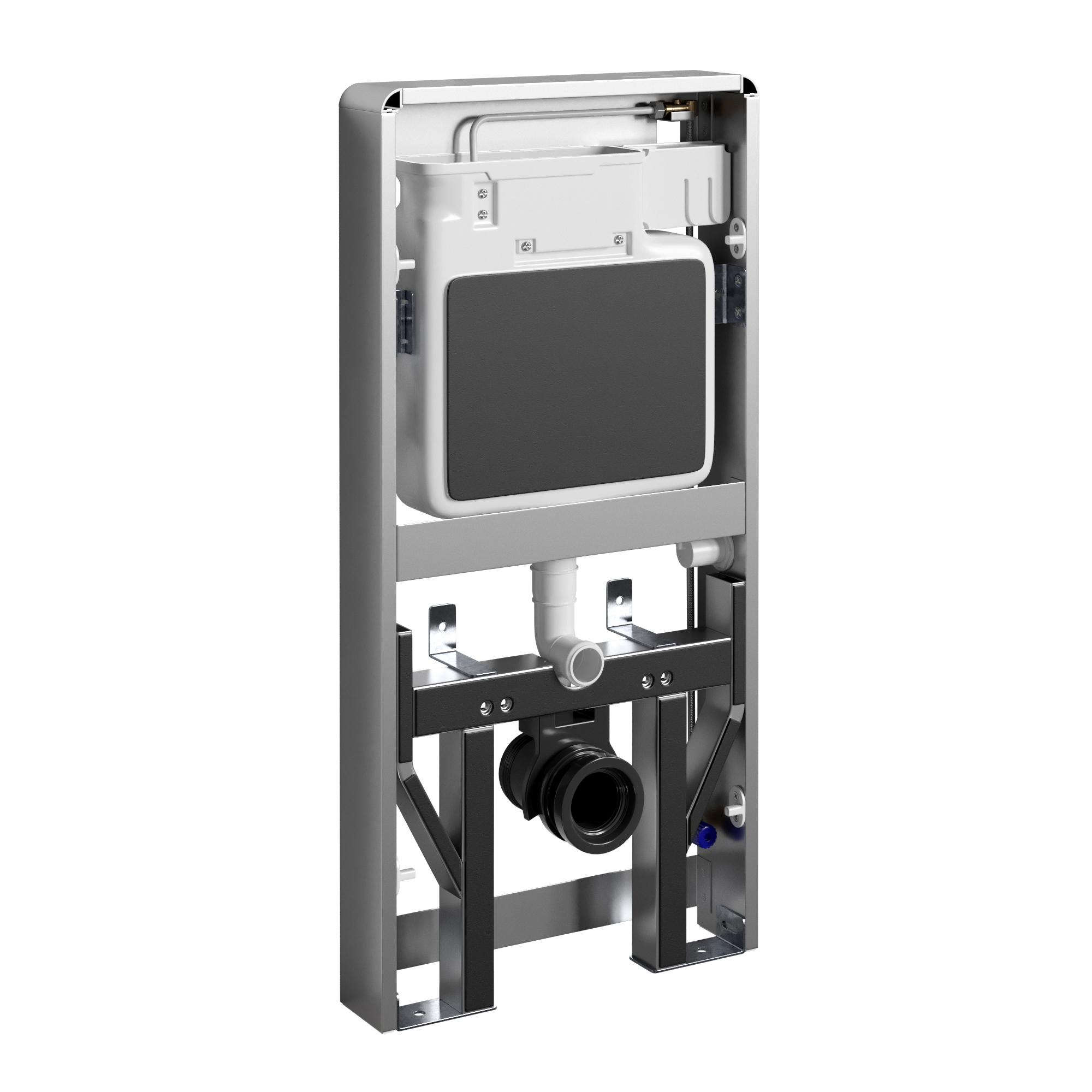 Пристенный модуль системы инсталляции для унитазов Wasserkraft Naab 86TLT.040.SE.BL черный (сенсорный смыв)