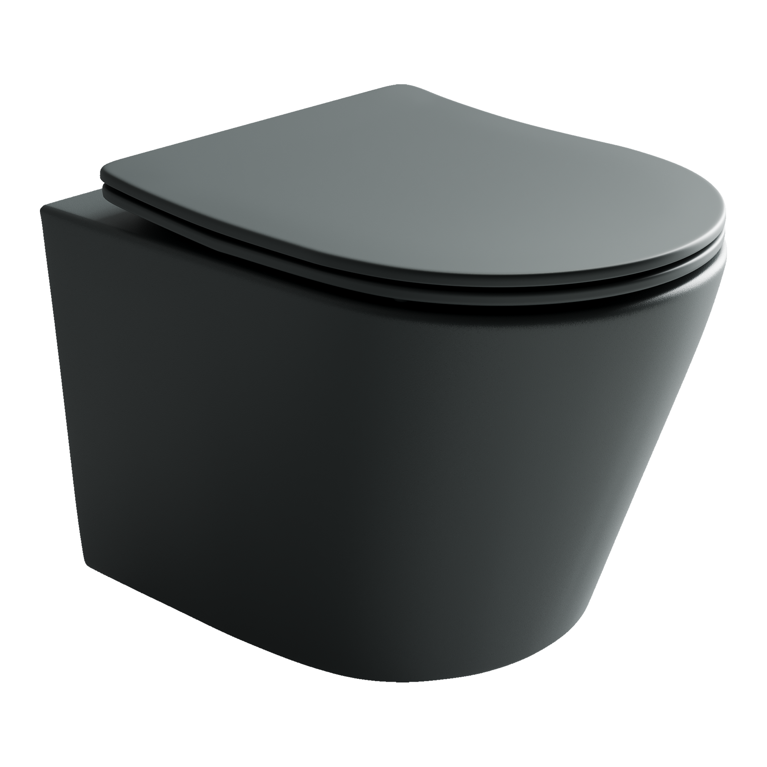 Унитаз подвесной безободковый Ceramica Nova Balearica CN6000MDH антрацит матовый