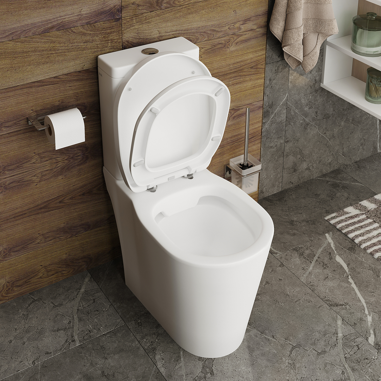 Унитаз напольный IDDIS Calipso Rimless CALRDSEi24 белый, с сиденьем микролифт