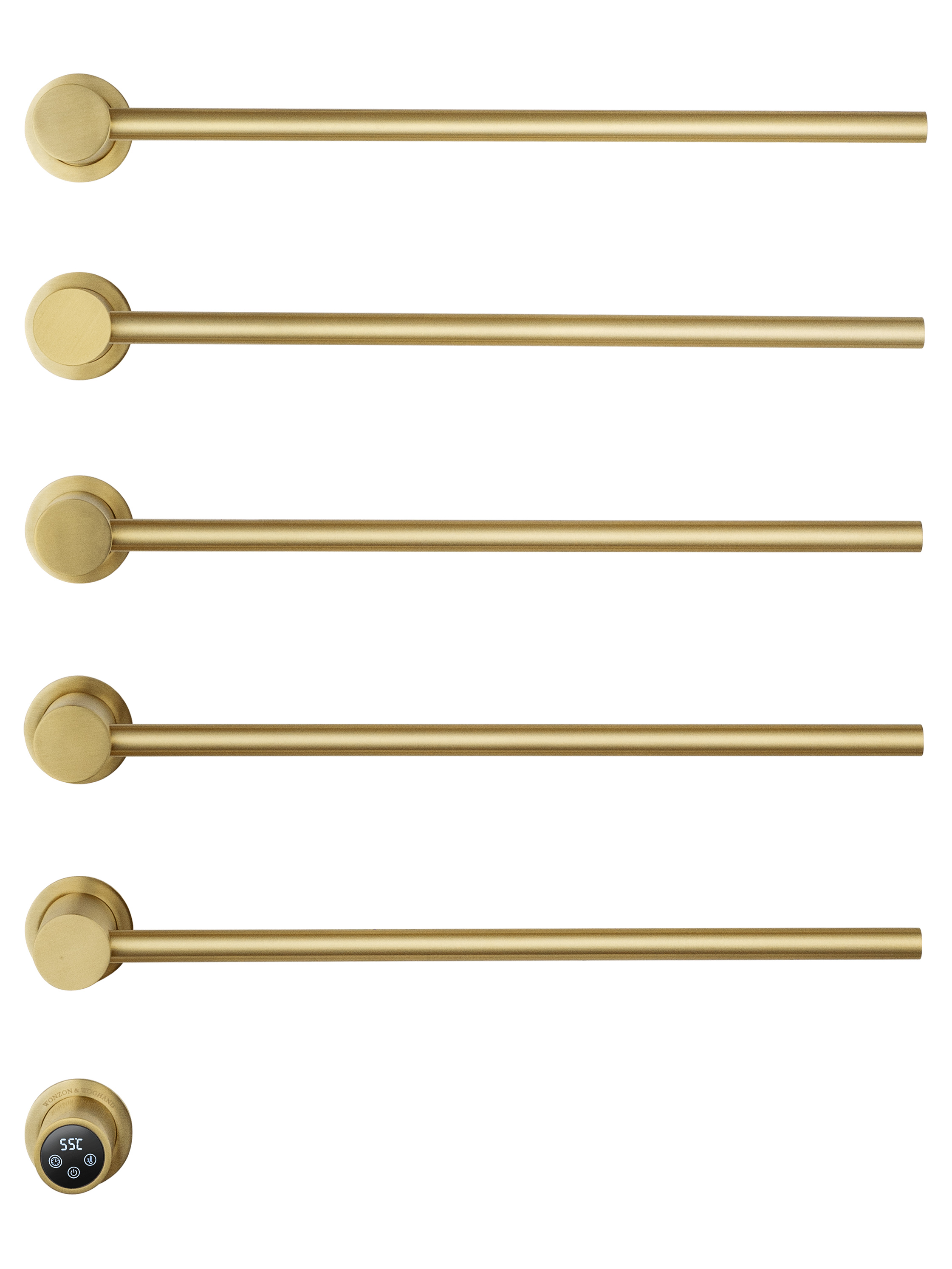 Полотенцесушитель электрический встраиваемый WONZON & WOGHAND HAMBURG, Брашированное золото (WW-AL315-BG)