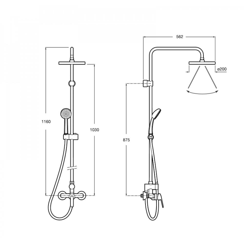 Душевая стойка Roca Victoria 5A9725C00 хром