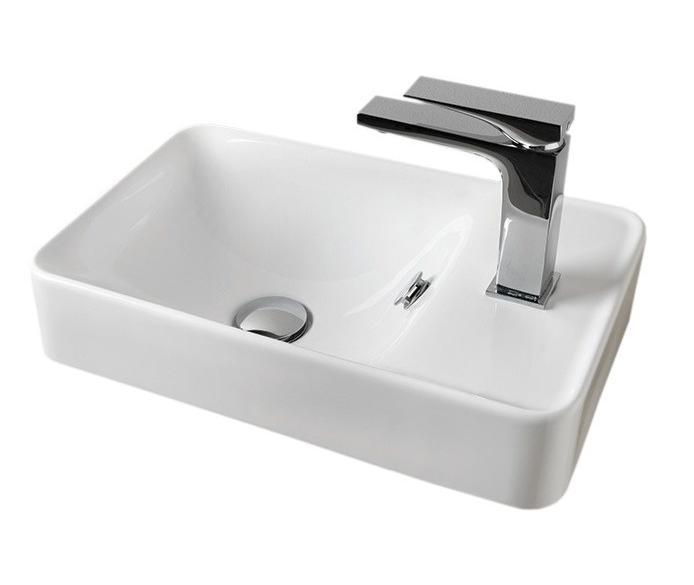 Раковина накладная 45см ArtCeram Savon LML003 белый