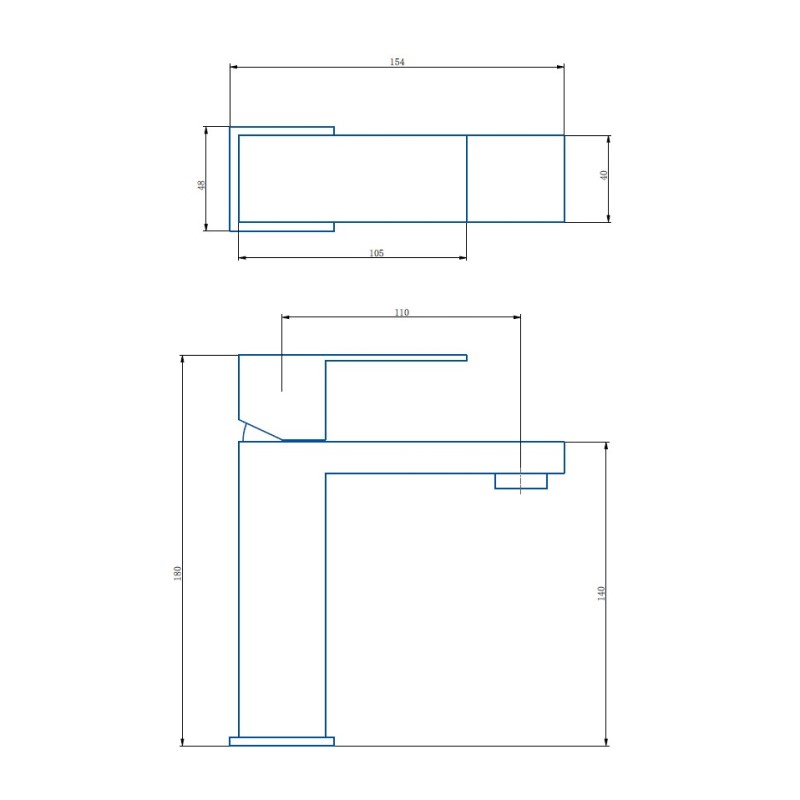 Смеситель для раковины Haiba HB10803-7, черный