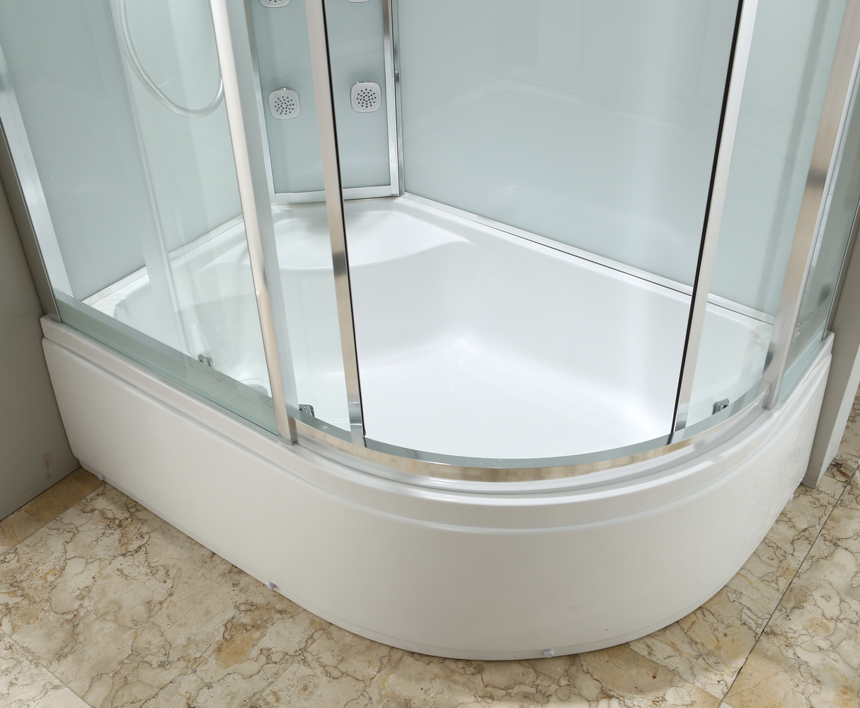 Душевая кабина Black&White G5507-R 120x80x220 профиль хром глянцевый, стекло прозрачное