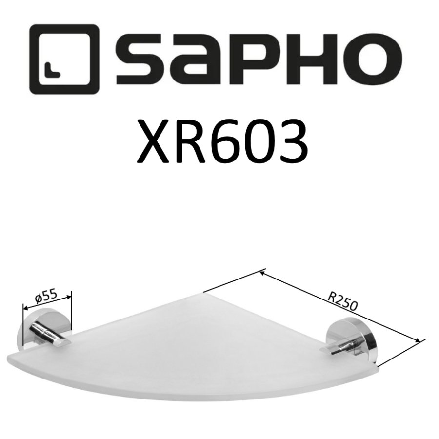 Полка Sapho X-ROUND XR603 хром