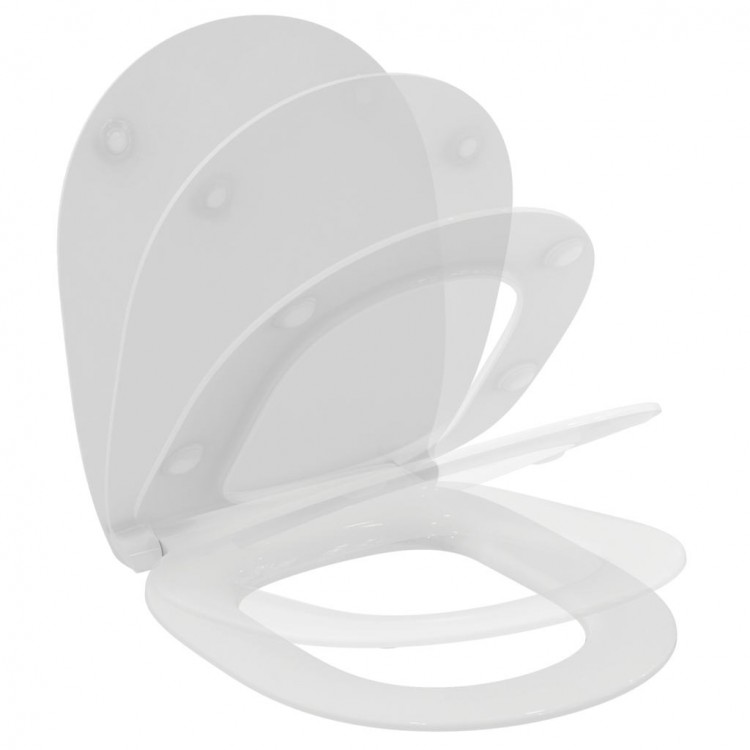 Пневматический промо-набор 4 в 1 Ideal Standard с унитазом E822301 CONNECT Rimless, с сиденьем и крышкой E772401, с инсталляцией PROSYS 120 P и пневматической панелью смыва OLEAS™ P1