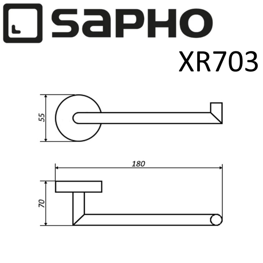 Держатель туалетной бумаги Sapho X-ROUND XR703 хром