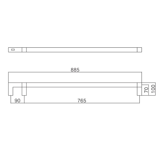 Полотенцесушитель электрический Margaroli Panorama 666 90x3 хром