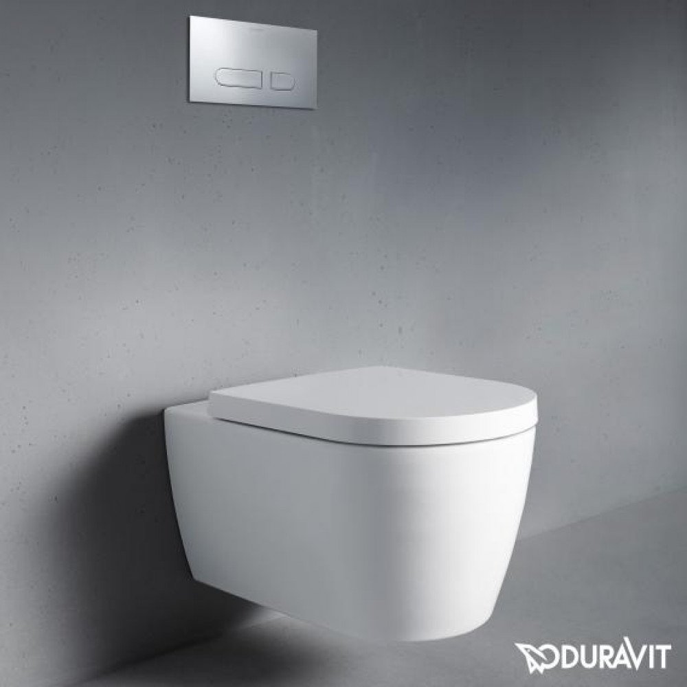 Комплект Duravit Me by Starck 45290900A1: унитаз подвесной 570х360 мм, 252909 + сиденье с микролифтом 002009, цвет белый
