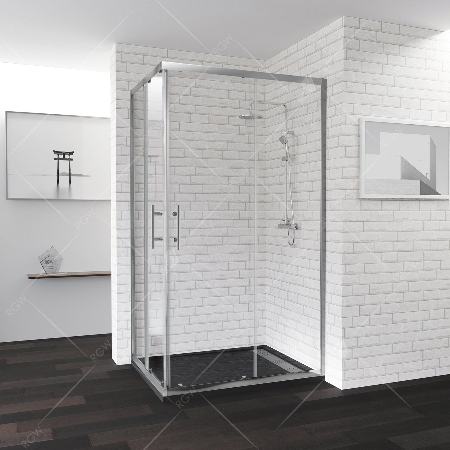 Душевой угол RGW Passage 120x80x185 профиль хром, стекло прозрачное