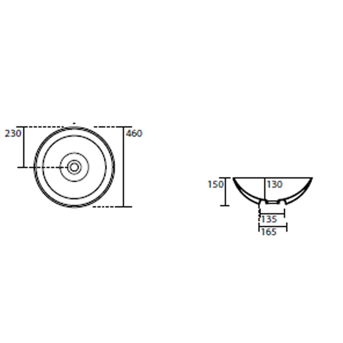 Раковина накладная 46см Kerasan Ciotola 430301 белый