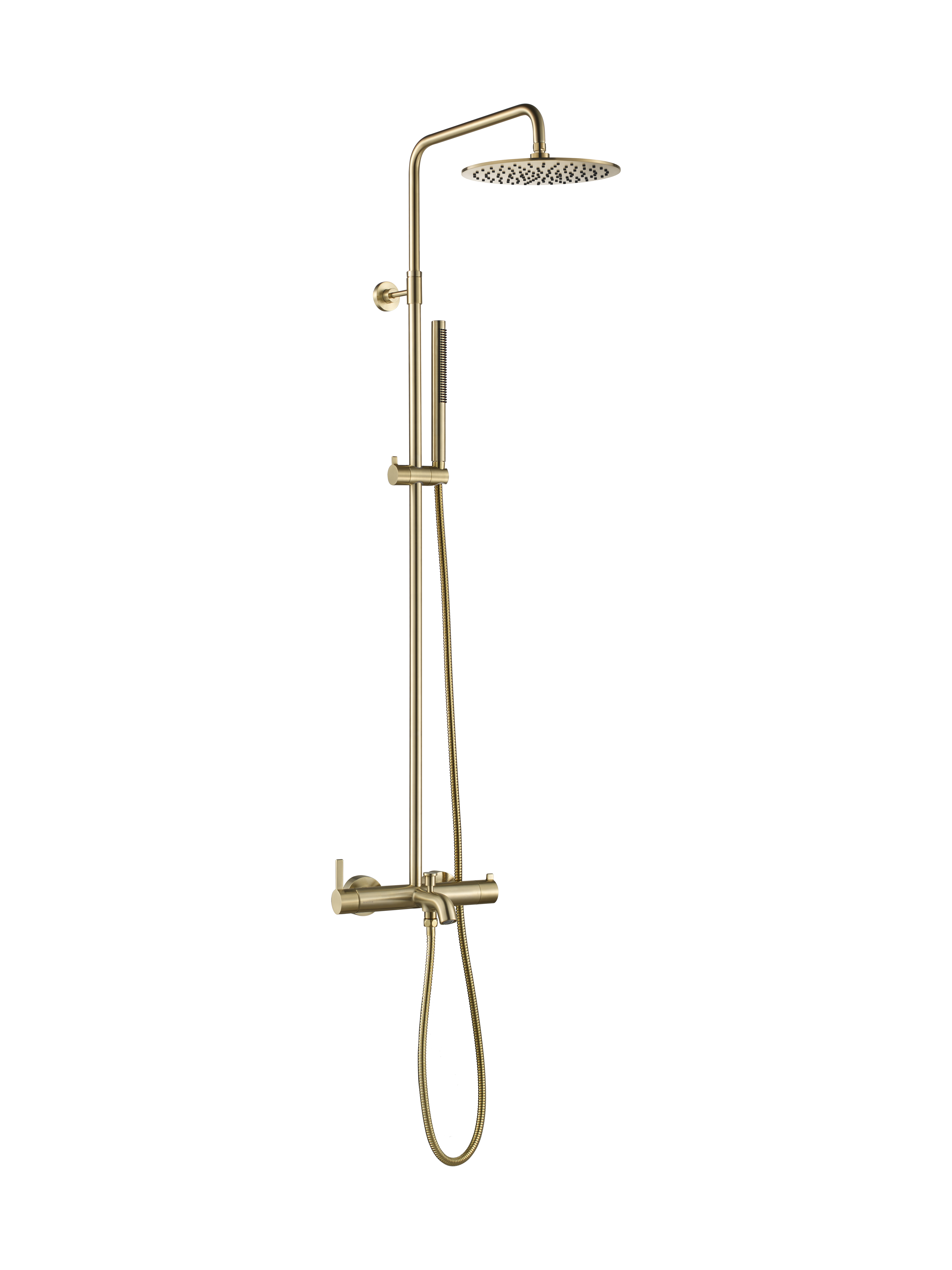 Душевая стойка для ванны со смесителем Benesque Lumiere 20010104 латунь брашированная