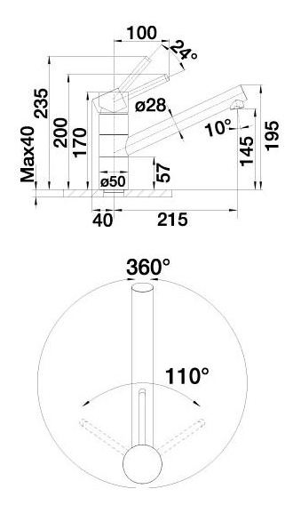 Смеситель для кухни Blanco Tivo 517599 хром