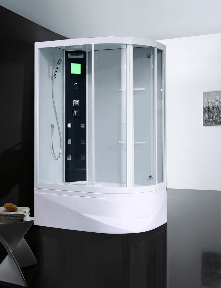 Душевая кабина Orans 86155R0 130x90x220 профиль белый, стекло прозрачное