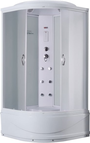 Душевая кабина Timo Eco TE-0780 80x80x215 профиль белый, стекло рифленое