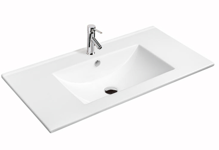 Раковина встраиваемая сверху 101см Gid 9010E белый