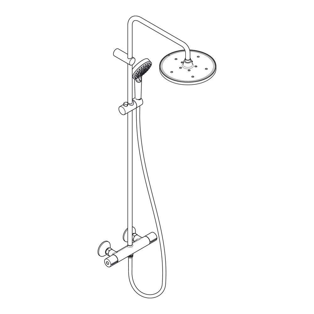 Душевая стойка Hansgrohe Vernis Blend EcoSmart 26428670 черный матовый