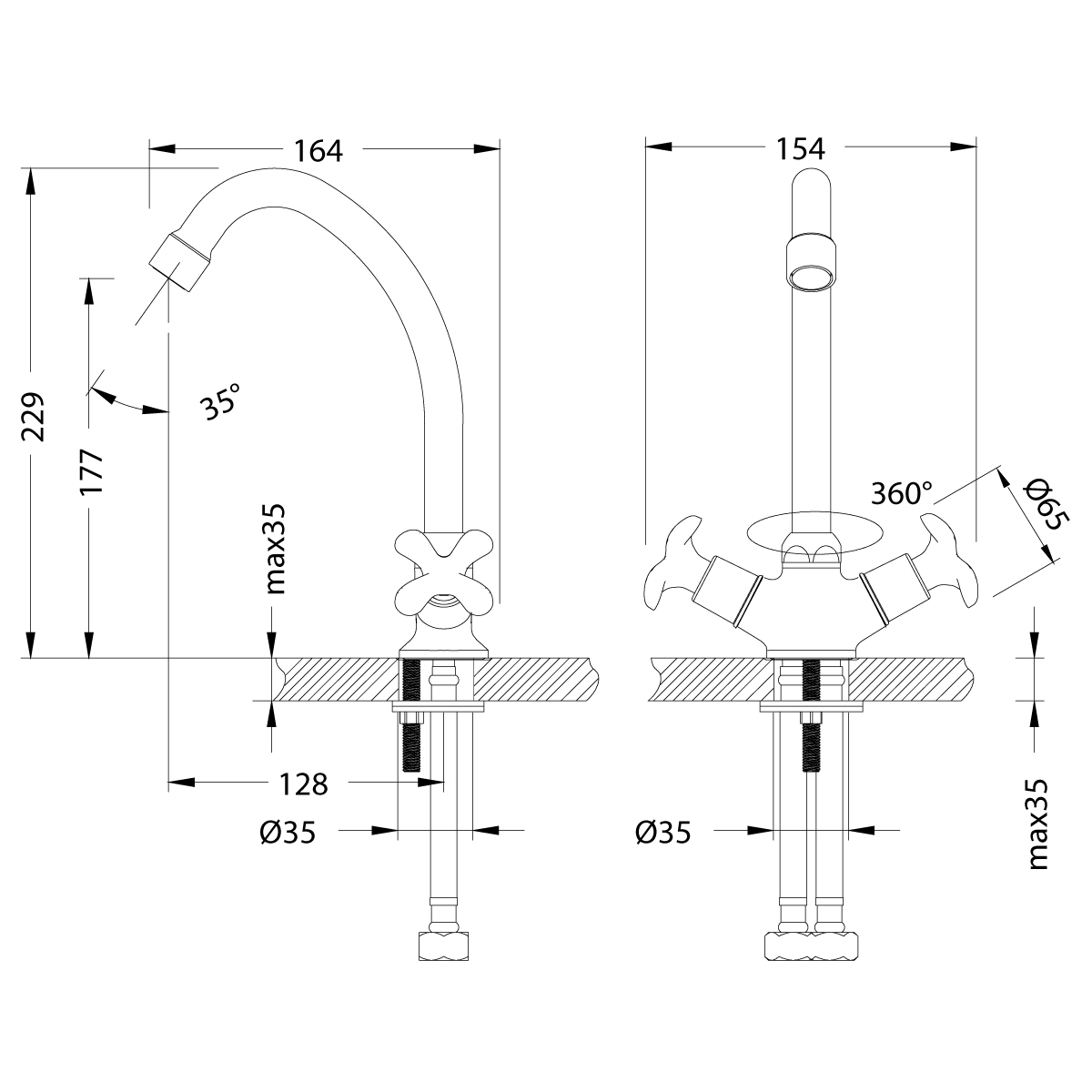 Смеситель для кухни Lemark Flora LM0104C хром