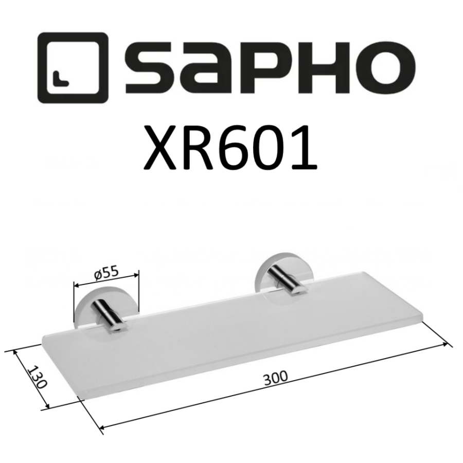 Полка Sapho X-ROUND XR601 хром