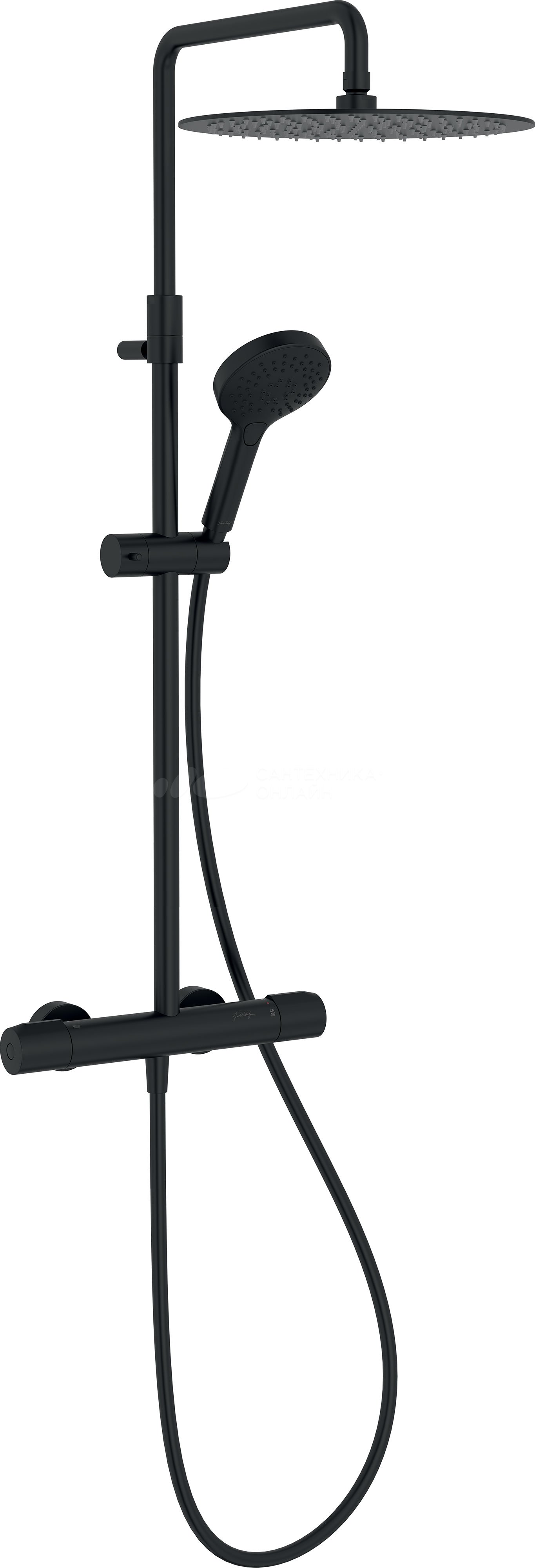 Душевая стойка Jacob Delafon Metro E26588-BL черный матовый