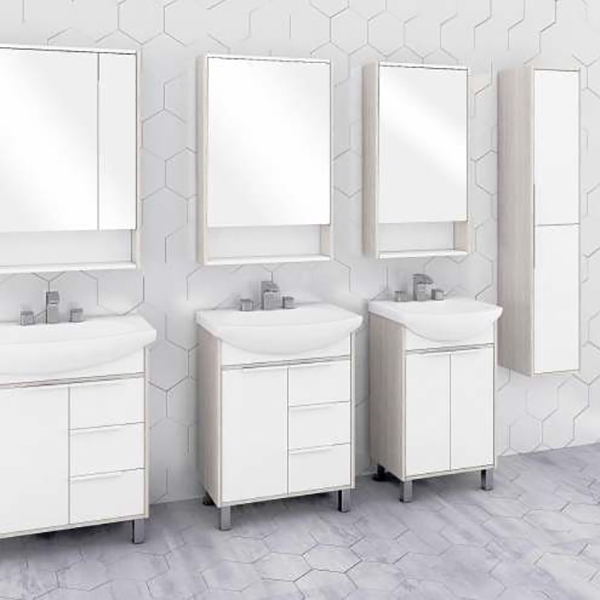 Зеркальный шкаф Акватон Рико 65 1A215202RIB90 Белый Ясень фабрик