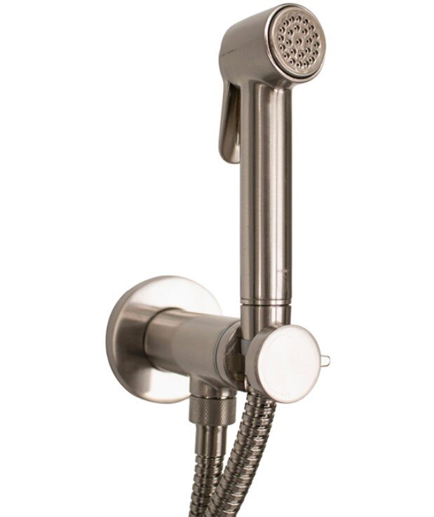 Гигиенический душ со смесителем Bossini Paloma Brass E37005B.095 никель полированный
